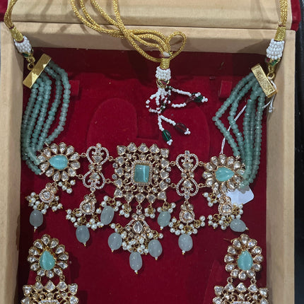 Real Pachi Kundan Polki Choker(Real Beads) / Bridal Collection/ Indian jewelry