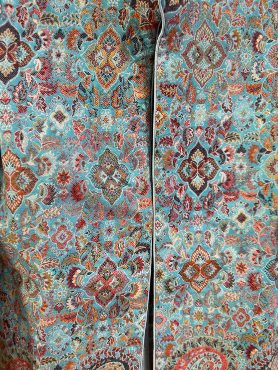 Luxury Kani/Jamawar  Wool Unisex Jacket | woven Kashmir Artwear | Statement fashion wear | Kashmir Winter Dresses|short length| size 46