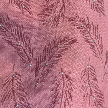 warm designer wool poncho - a wearable masterpiece | Pink with Pearls all over