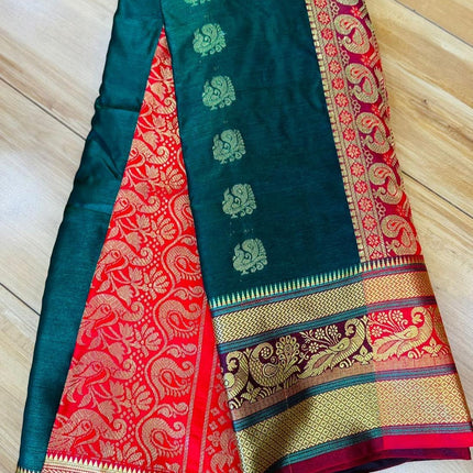 Ready to wear stitched Nauwari silk saree with ready blouse.(Blouse size 38 - 40) | multiple colors available