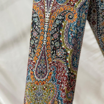 Luxury Kani/Jamawar  Wool Ladies Jacket | woven Kashmir Artwear | Statement fashion wear | Kashmir elegance |short length| size 38