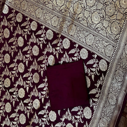 Pure Banarasi Kaduwa katan Silk Saree | Jaal weaving and golden zari | Hand Woven | Lock weaving| Silk Mark certified