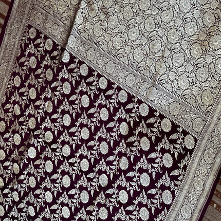 Pure Banarasi Kaduwa katan Silk Saree | Jaal weaving and golden zari | Hand Woven | Lock weaving| Silk Mark certified