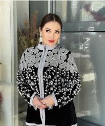 Luxury Pearl /velvet Ladies Short  Jacket | woven Kashmir Artwear | Statement fashion wear | Kashmir Winter Dresses|kneee length| size XL