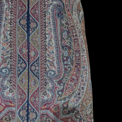 Luxury Kani/Jamawar  Wool Ladies long Jacket | woven Kashmir Artwear | Statement fashion wear | Kashmir Winter Dresses|kneee length| size 42