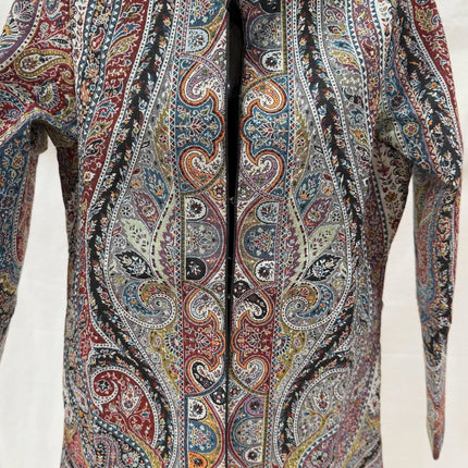 Luxury Kani/Jamawar  Wool Ladies Jacket | woven Kashmir Artwear | Statement fashion wear | Kashmir elegance |short length| size 38