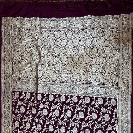Pure Banarasi Kaduwa katan Silk Saree | Jaal weaving and golden zari | Hand Woven | Lock weaving| Silk Mark certified