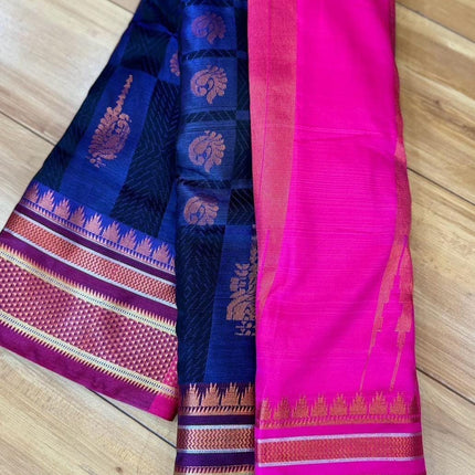 Ready to wear stitched Nauwari silk saree with ready blouse.(Blouse size 38 - 40) | multiple colors available