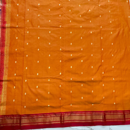 Authentic Maharani Paithani from Yeola| 100% handwoven Pure Silk saree in yellow  with Rani Pink border|Silk Mark Certified