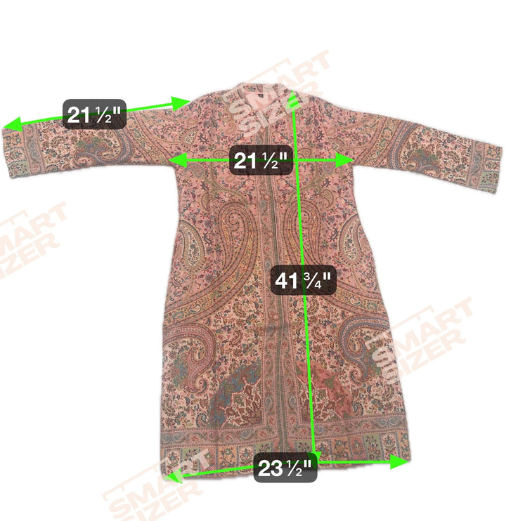 Luxury Kani/Jamawar  Woolen Jacket | woven Kashmir Artwear | Statement fashion wear | Kashmir Winter Dresses|short length| size L