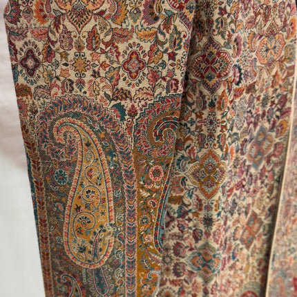 Luxury Kani/Jamawar  Wool Ladies Jacket | woven Kashmir Artwear | Statement fashion wear | Kashmir Winter Dresses|short length| size 38