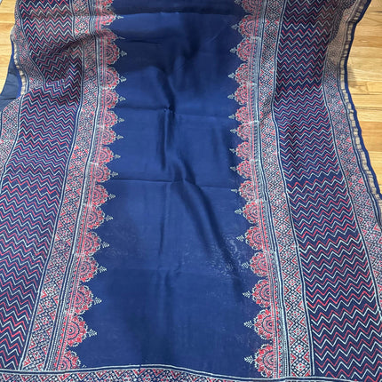 Maheshwari Cotton-Silk Saree | Zari Border Saree | Saree With Blouse