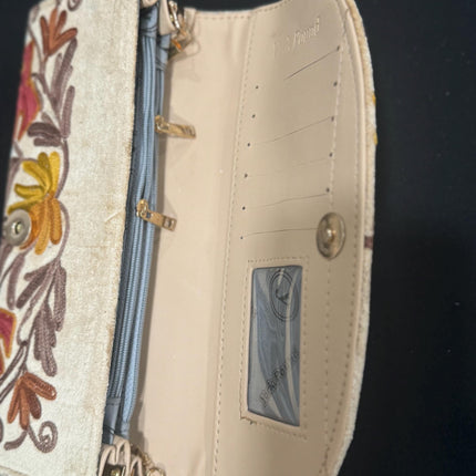 Kashmiri Aari work | Suede | Velvet Designer Clutches | Handmade | Aari Work | Flower Embroidery Purse