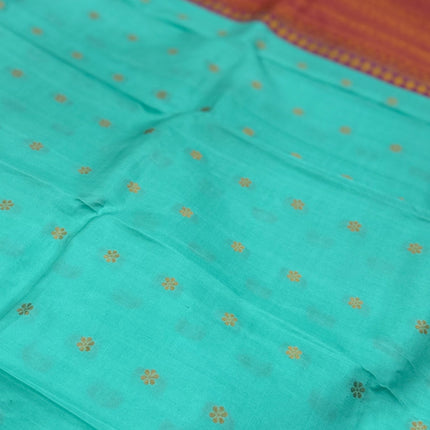 Pista color  Pure Silk Gadhwal silk  Saree With Motifs Pattern | SILK MARK CERTIFIED