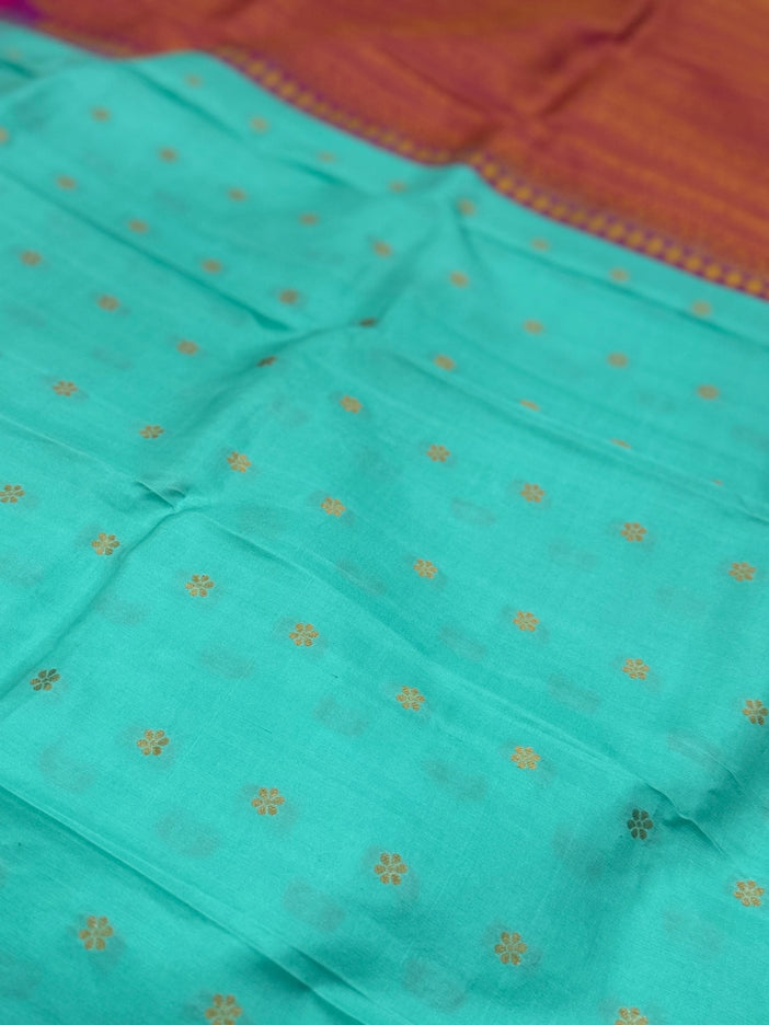 Pista color  Pure Silk Gadhwal silk  Saree With Motifs Pattern | SILK MARK CERTIFIED