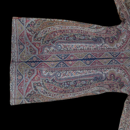 Luxury Kani/Jamawar  Wool Ladies long Jacket | woven Kashmir Artwear | Statement fashion wear | Kashmir Winter Dresses|kneee length| size 42