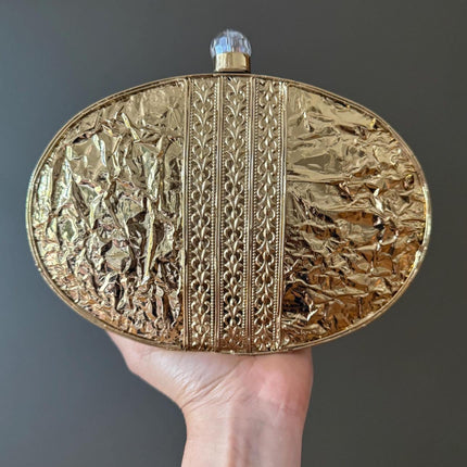 Luxury Abalone Shell & Gold Clutch | Elegant Mother of Pearl Handbag | Unique Statement Evening Bag with Chain