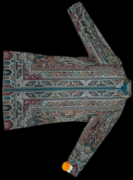 Luxury Kani/Jamawar  Wool Ladies Short Jacket | woven Kashmir Artwear | Statement fashion wear | Kashmir Winter Dresses| size 42