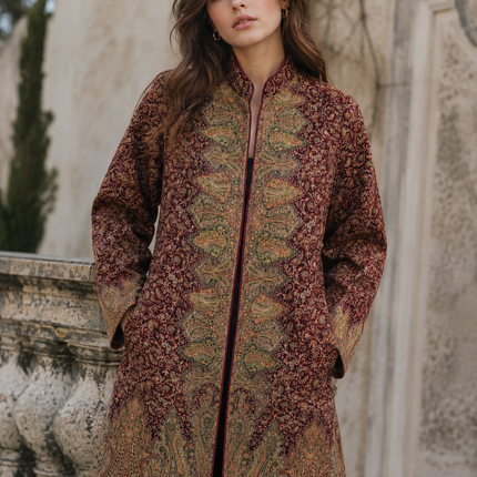 Kani Wool Ladies Jacket | Kashmir Jari Artwear, Size 40,42