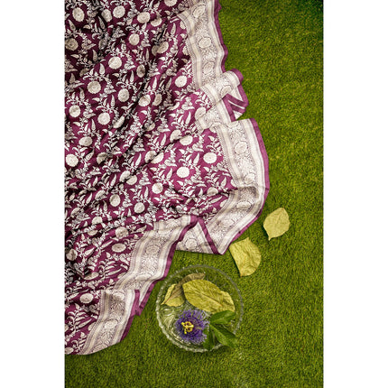 Maroon Jaali Banarasi