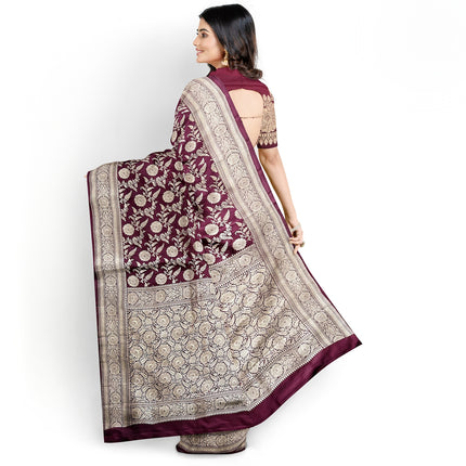 Maroon Jaali Banarasi