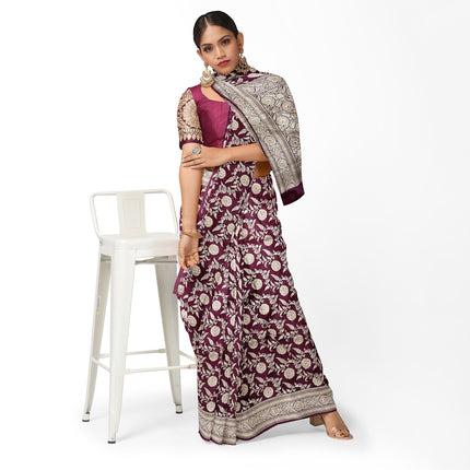 Maroon Jaali Banarasi