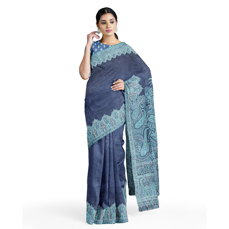 Kashmiri Kani Silk - Gray