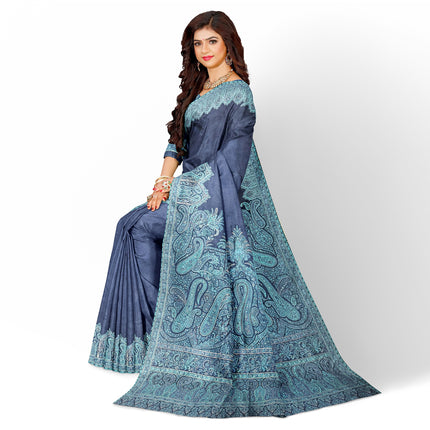 Kashmiri Kani Silk - Gray
