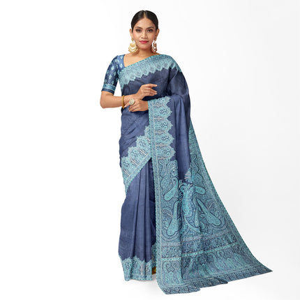 Kashmiri Kani Silk - Gray