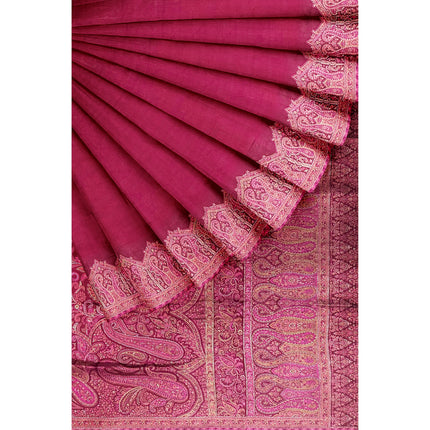 Kashmiri Kani Silk - Maroon