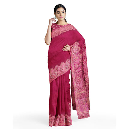 Kashmiri Kani Silk - Maroon
