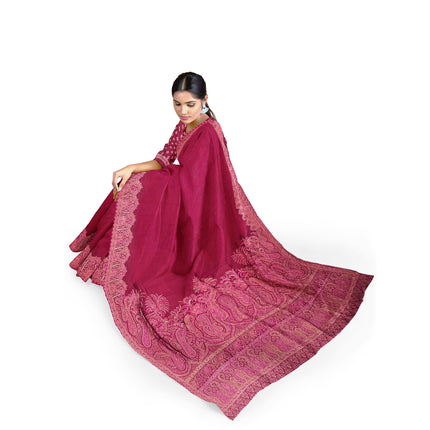 Kashmiri Kani Silk - Maroon