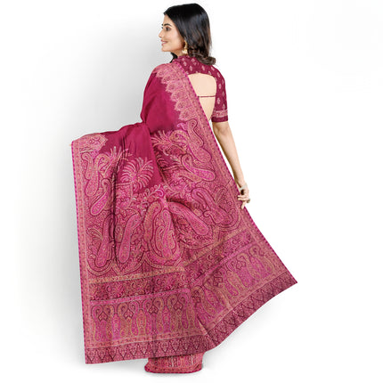 Kashmiri Kani Silk - Maroon