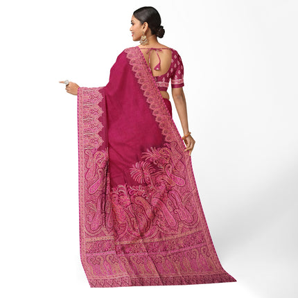 Kashmiri Kani Silk - Maroon