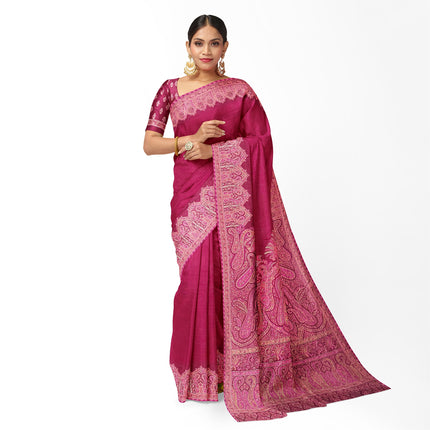 Kashmiri Kani Silk - Maroon