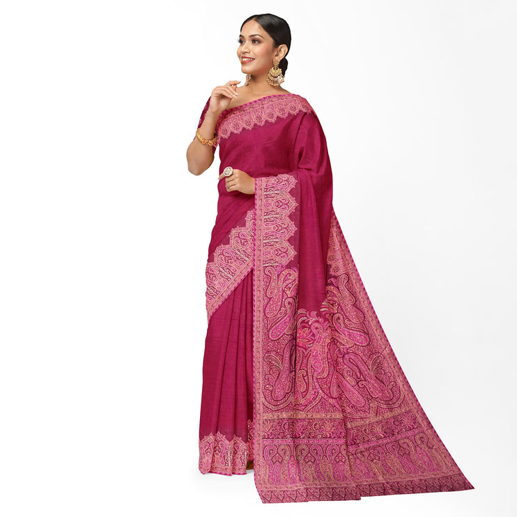 Kashmiri Kani Silk - Maroon