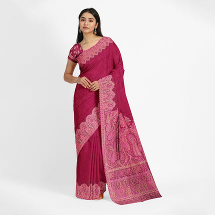 Kashmiri Kani Silk - Maroon