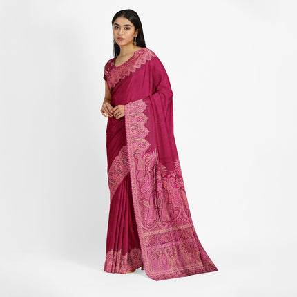 Kashmiri Kani Silk - Maroon