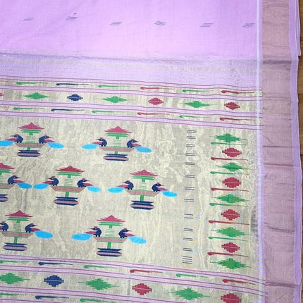 Pure handloom Paithani | From Yeola Maharashtra  India | Mulitple color options | Ready to use - with Fall pico tassels