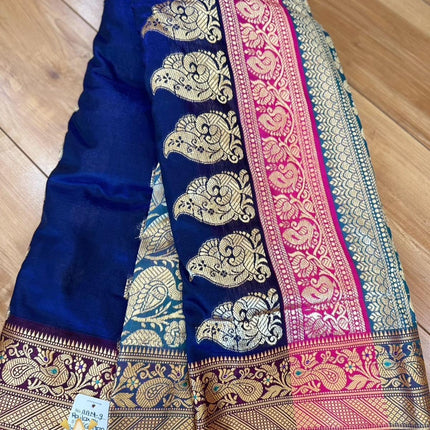 Ready to wear stitched Nauwari silk saree with ready blouse.(Blouse size 38 - 40) | multiple colors available