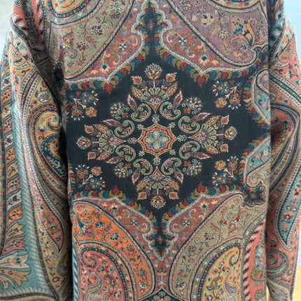 Luxury Kani/Jamawar fine  Wool Ladies Jacket | woven Kashmir Artwear | Statement fashion wear | Kashmir Winter Dresses|long length| size 46