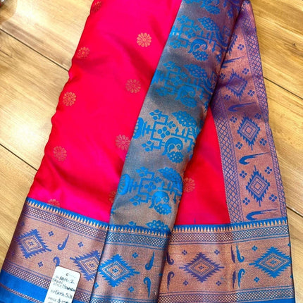 Ready to wear stitched Nauwari silk saree with ready blouse.(Blouse size 38 - 40) | multiple colors available