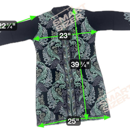 Luxury Kani/Jamawar Woolen Jacket with Jari | woven Kashmir Artwear | Statement fashion wear | Kashmir Winter Dresses|knee length| size 46