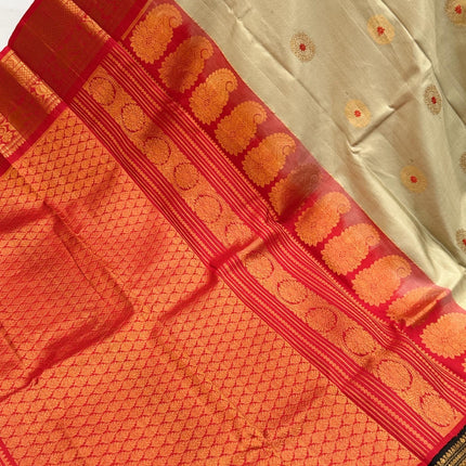 Tussa  color  Pure Silk Gadhwal silk  Saree With Motifs Pattern | SILK MARK CERTIFIED