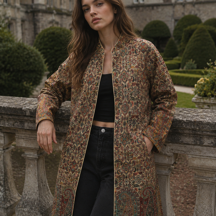Kani Woven Wool Jacket | Kashmir Artwear, Size 38