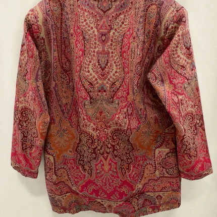 Kani Jamawar women's blazer, pink paisley, back view