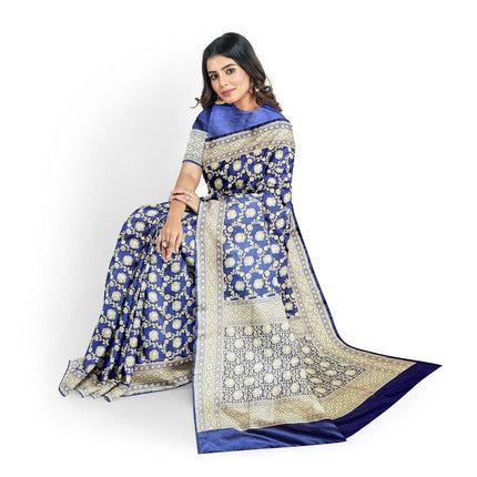 Pure Banarasi Kaduwa katan Silk Saree | Jaal weaving and silver/golden zari | Hand Woven | Lock weaving| Silk Mark certified
