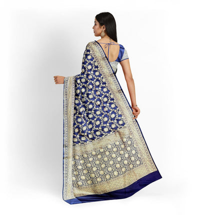 Pure Banarasi Kaduwa katan Silk Saree | Jaal weaving and silver/golden zari | Hand Woven | Lock weaving| Silk Mark certified