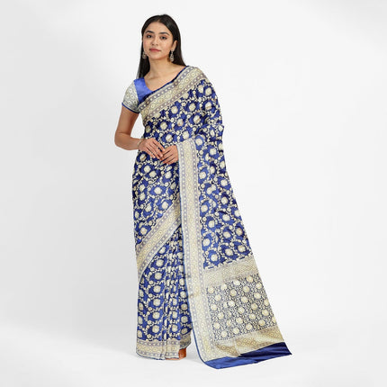 Pure Banarasi Kaduwa katan Silk Saree | Jaal weaving and silver/golden zari | Hand Woven | Lock weaving| Silk Mark certified