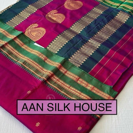 Special Sale!!! Original Narayan Peth 100% pure silk Saree from Yeola(With Blouse Piece) - Fall Pico Tassels done | Ready to wear